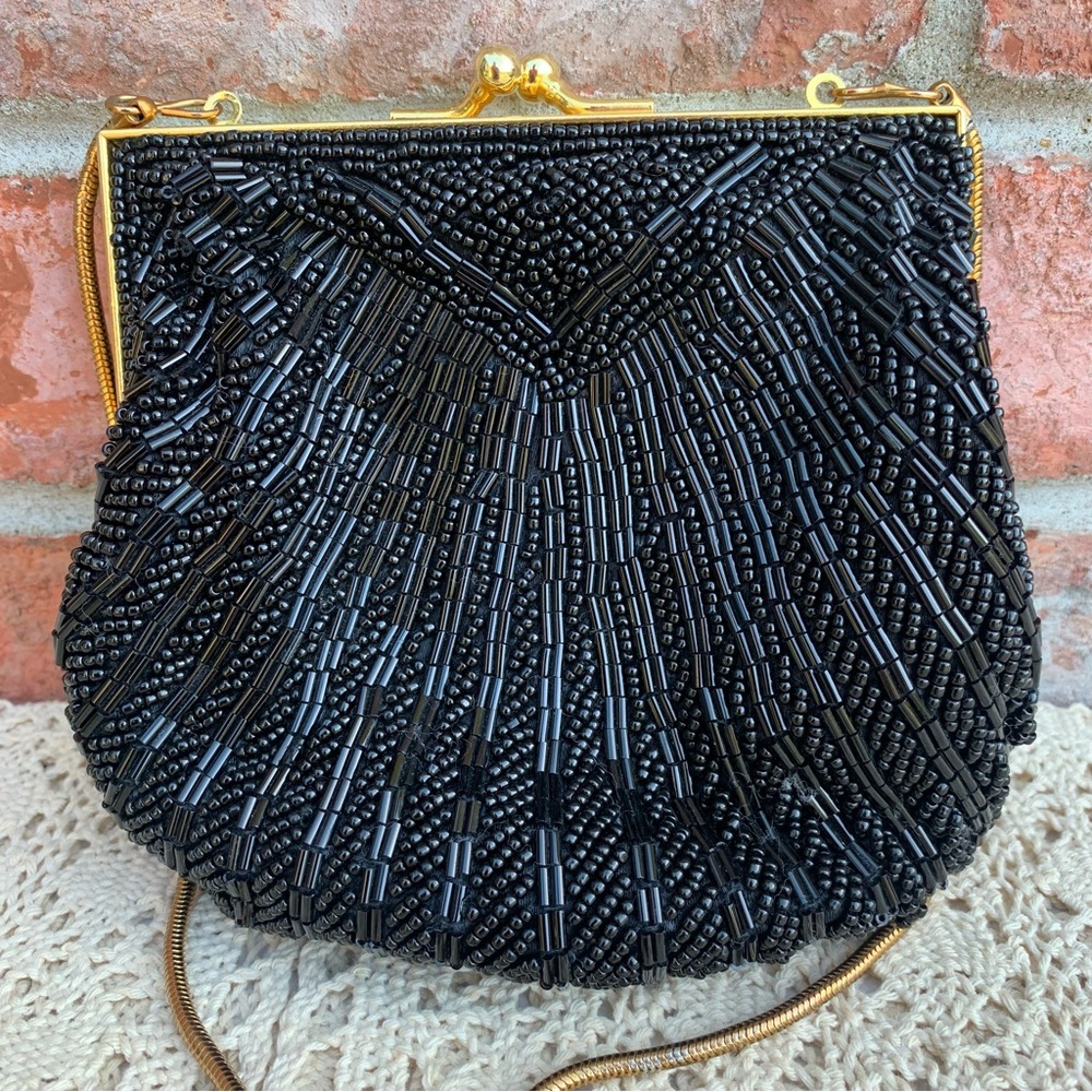 Vintage Carla Marchi Beaded Evening Handbag Purse Clutch Bag - Picture 10 of 10